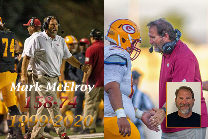 Mark McElroy compiled a 158-74 overall record as Saddleback head coach, winning five division titles and appearing in the state title game in 2015.