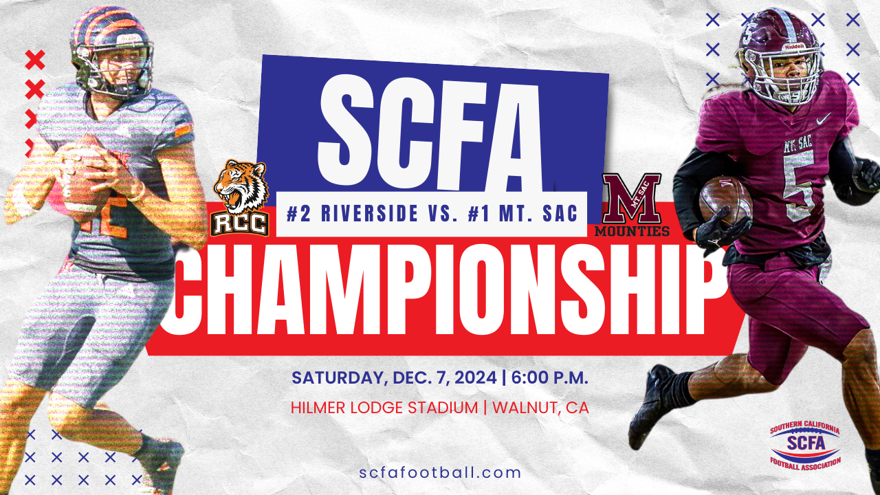 State Championship berth on the line; No. 1 Mt. SAC hosts No. 2 Riverside in SCFA Championship