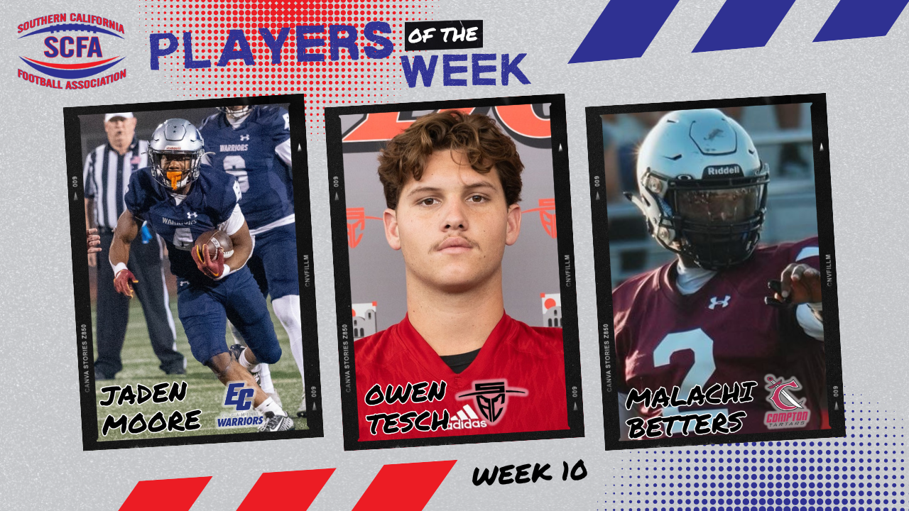 SCFA announces Week 10 Players of the Week